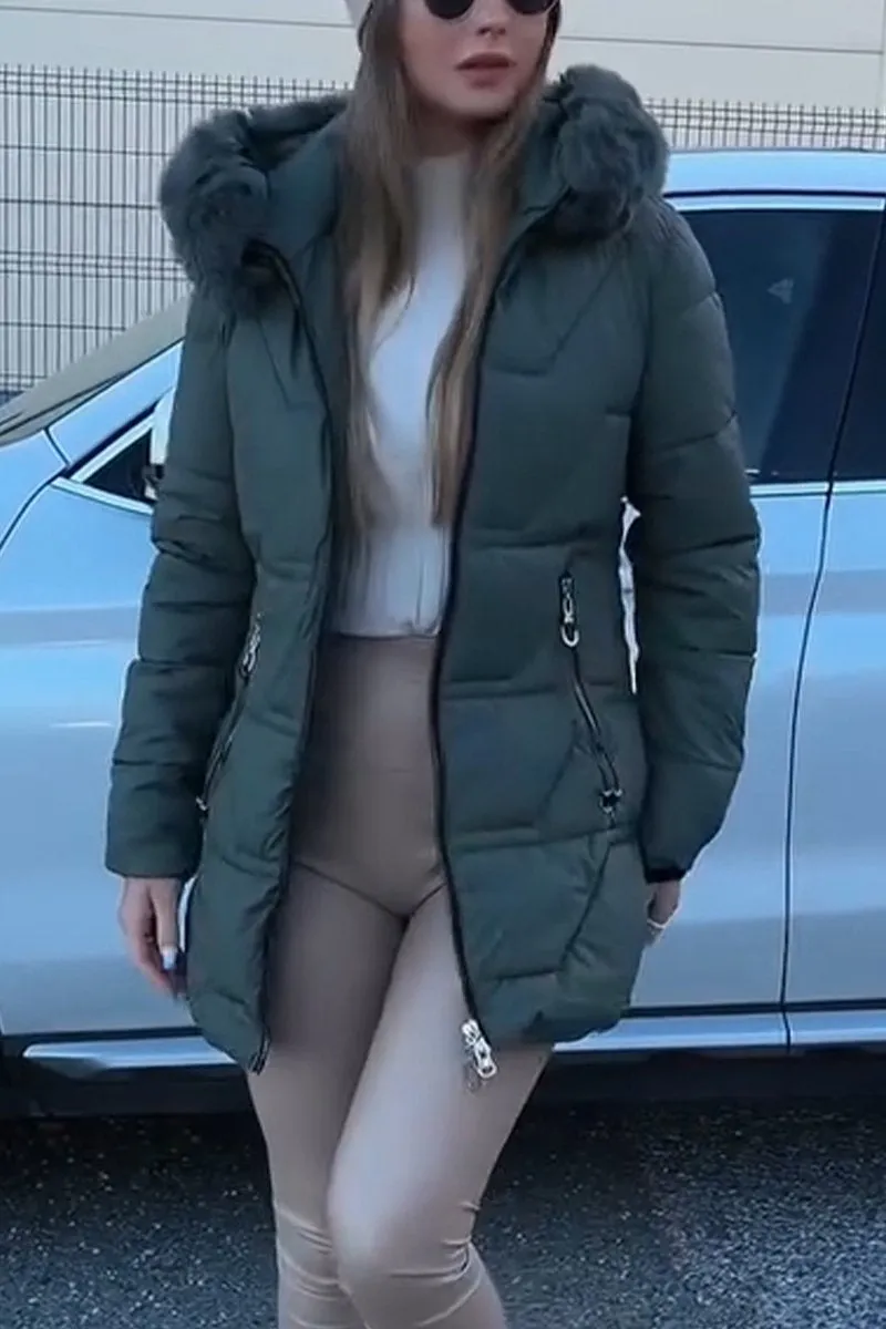 Women's Casual Hooded Thick Coat